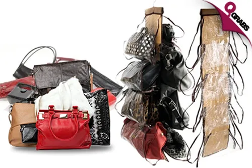 From QR29, Keep Your Purses in Their Place with a Hanging Handbag Organizer with 8 Pockets! (Up to QR200 Value)